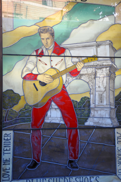 Hard Rock Caf Rome Stained Glass Window - Elvis
