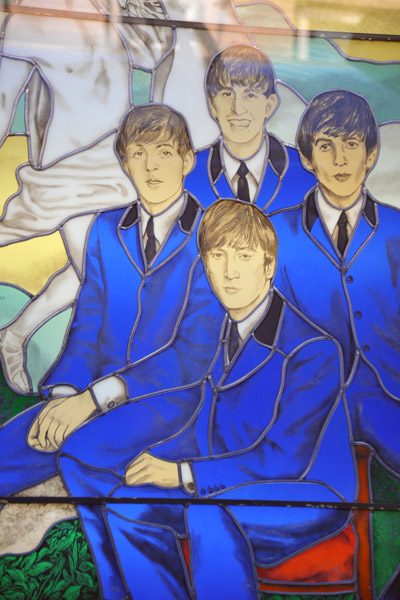 Hard Rock Caf Rome Stained Glass Window - The Beatles