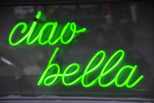 Ciao Bella - Neon Sign, Rome