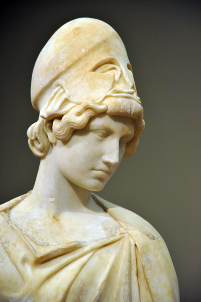 The Myron Athena, Roman copy of a Greek bronze by Myron ca 450 BC