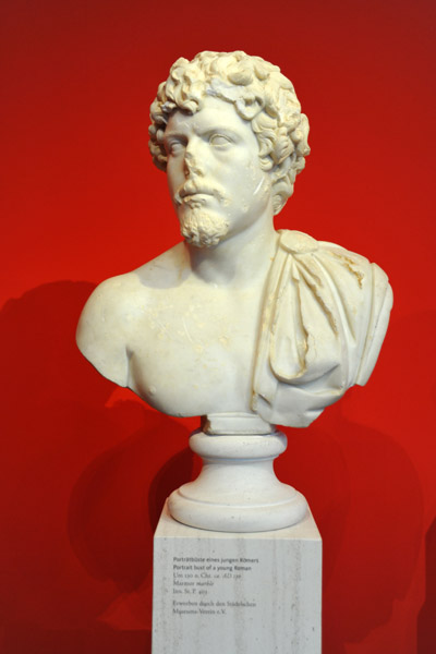 Portrait bust of a young Roman ca 130 AD