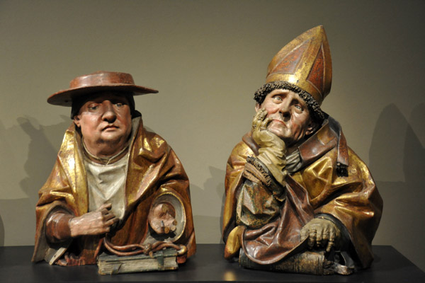 Busts of the Church Fathers - Sts Ambrosius, Augustinus, Hieronymus and Gregory - by Hans Bilger, Worms 1489-1496