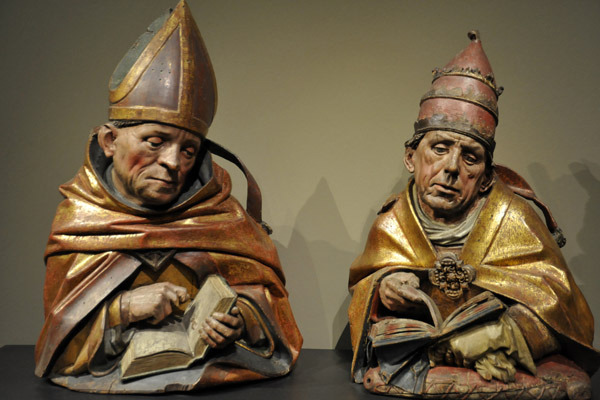 Busts of the Church Fathers - Sts Ambrosius, Augustinus, Hieronymus and Gregory - by Hans Bilger, Worms 1489-1496