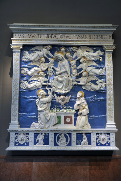 Madonna della Cintola by Andrea della Robbia, Florence ca 1500