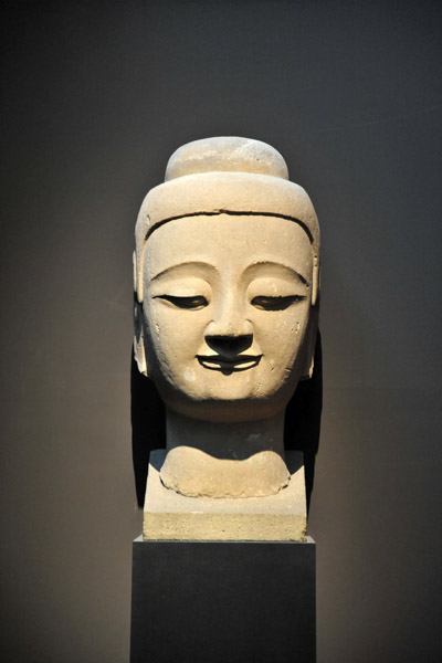 Head of a colossal Buddha, China 6th-7th C.
