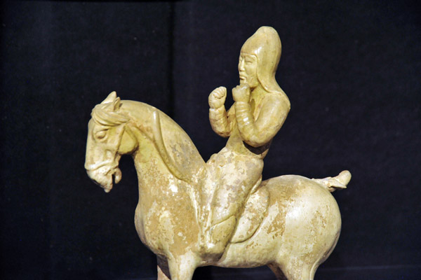 Clay figure of a horseman, China 7th C. AD (Tang)