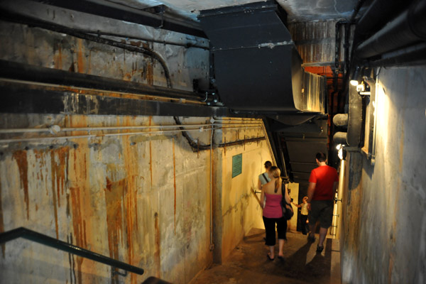 Entering the British Far Eastern Command bunkers dating from World War II