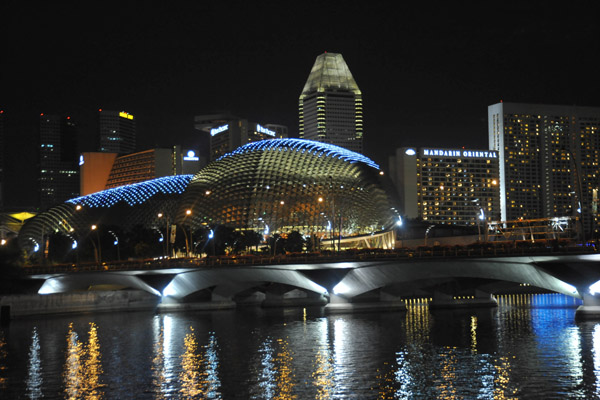 The Esplanade at the mouth of the Singapore River