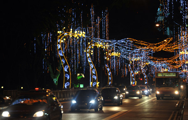 Christmas lights, Raffles Avenue
