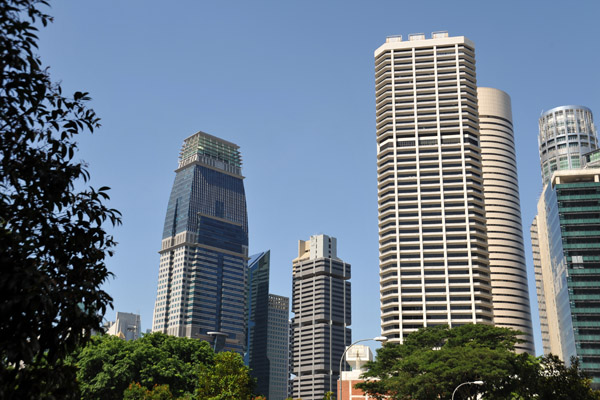 Towers of Singapore - southern area of downtown