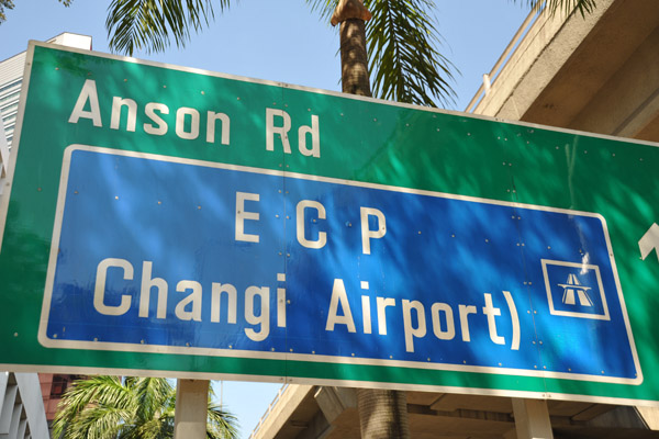 Road sign - Changi Airport, Singapore