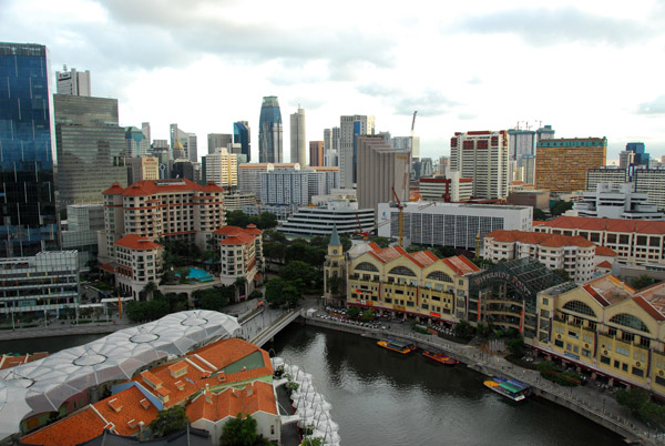 View of the Singapore River and Clarke Quay from the Novotel