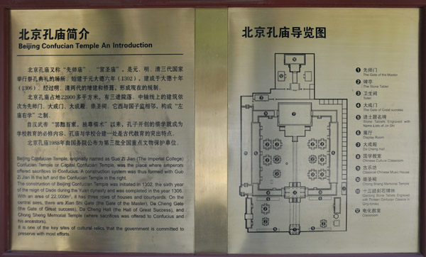 Information and Map of the Beijing Confucius Temple