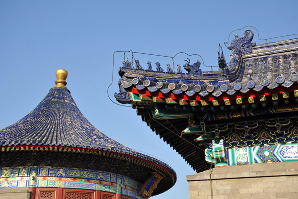 Imperial Vault of Heaven with the ornate roof of a side building