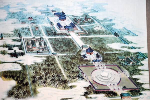 Panoramic map of the Temple of Heaven