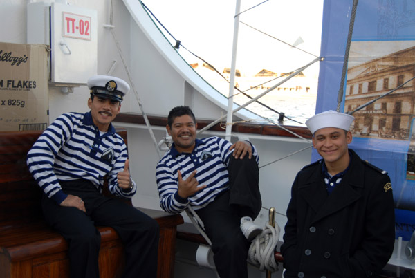 Mexican sailors on the Cuauhtemoc