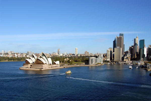 Sydney Opera House and Circular Quay from Sydney Harbour Bridge