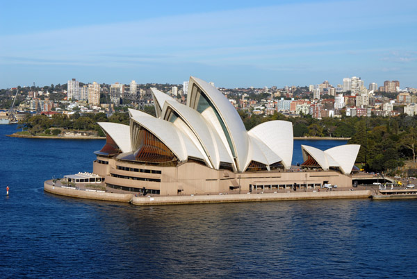 The Sydney Opera House from Sydney Harbour Bridge