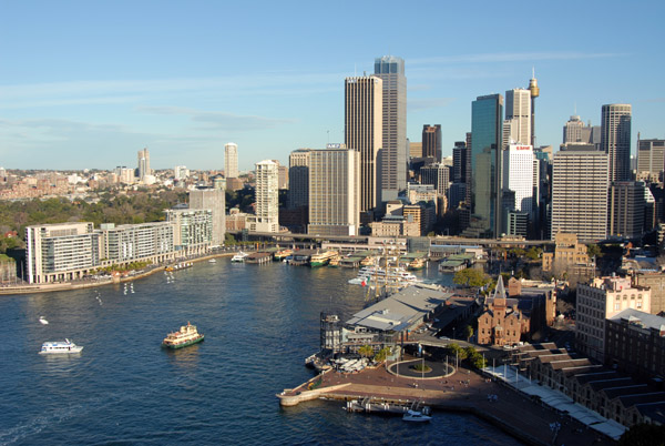 Circular Quay and the Rocks from Sydney Harbour Bridge