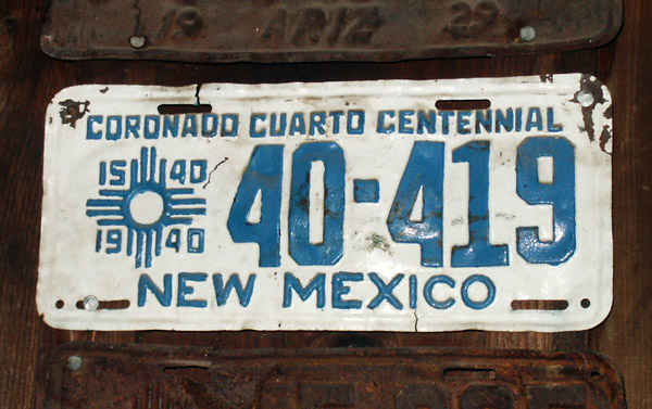 1940 New Mexico license plate