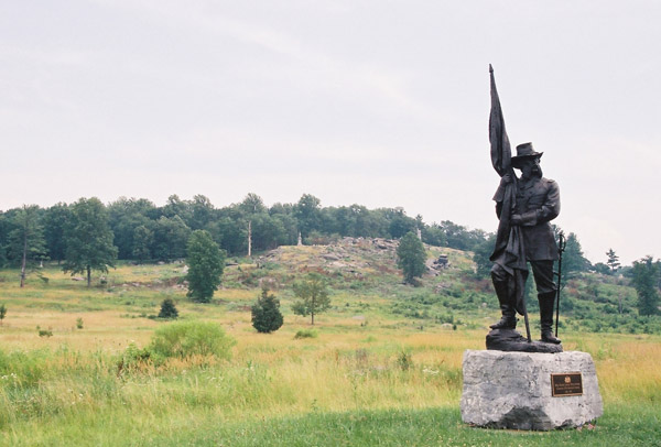 Monument to Samuel W. Crawford, Commander of the Pennsylvania Reserves, Little Round Top-Gettysburg