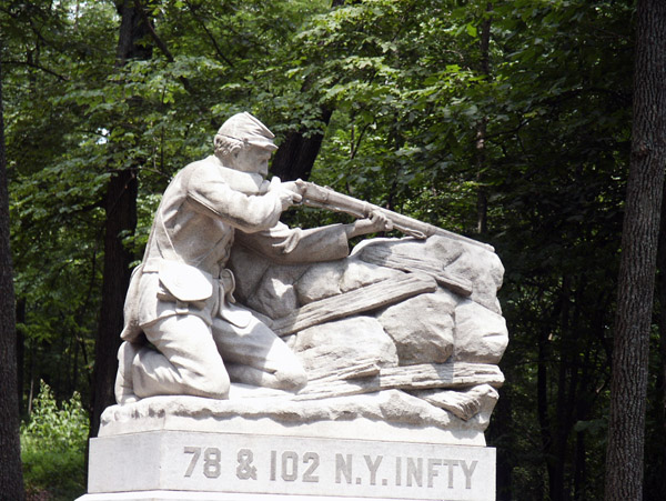 Gettysburg - Monument to the 78 & 102 New York Infantry