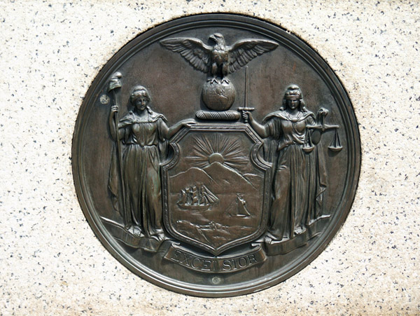 Seal of the State of New York on the Smith's Artillery Regiment memorial