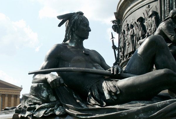 Native warrior, Washington Monument-Philadelphia