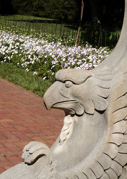 Eagle bench - Longwood Gardens