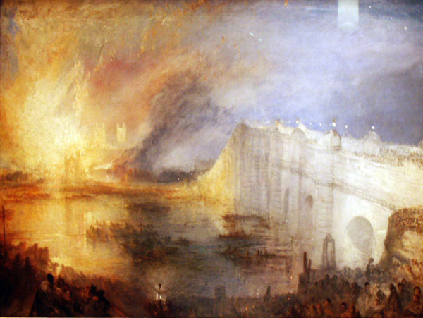 The Burning of the Houses of Lords and Commons, October 16, 1834, William Turner, 1834-1835