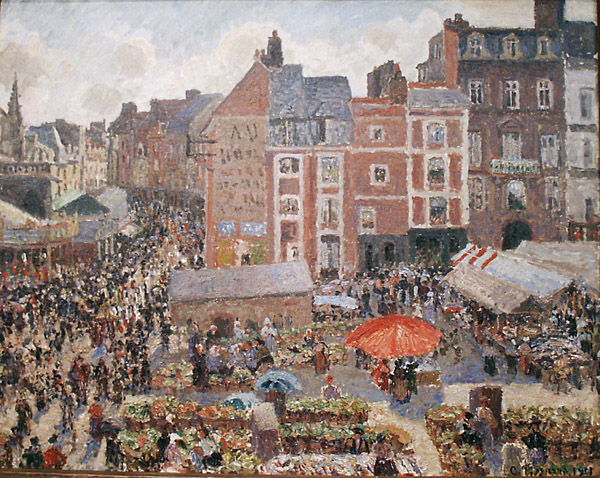 Fair on a Sunday Afternoon, Dieppe, Camille Pissarro 1901