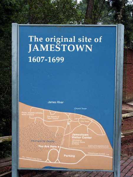 The original site of Jamestown 1607-1699