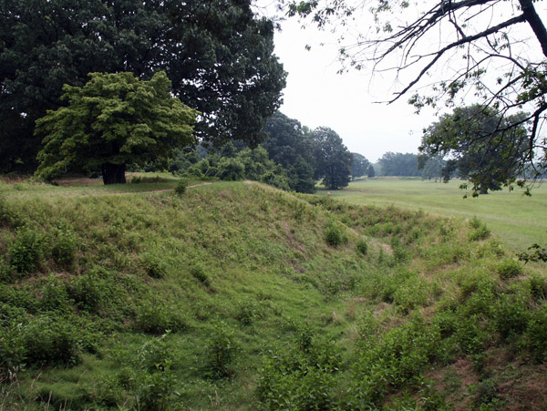 Earthworks from the 1781 Siege of Yorktown 