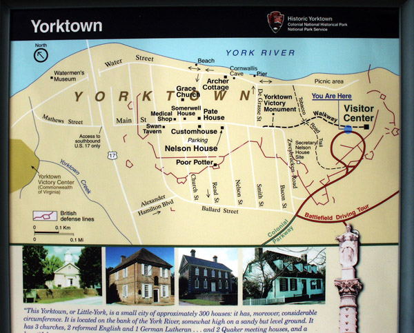 NPS Map of Historic Yorktown - Colonial National Historical Park