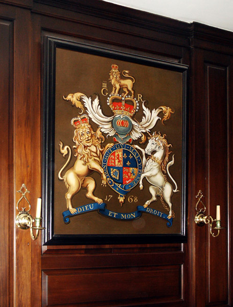 British Coat-of-Arms inside the Tavern