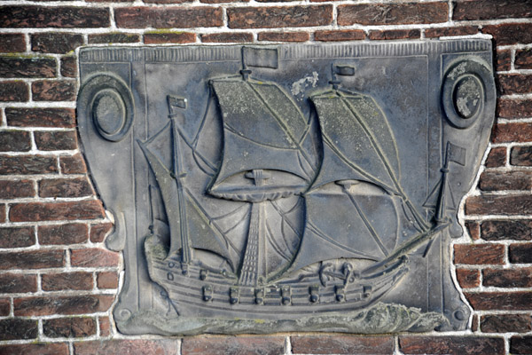 Bas-relief of a Dutch ship on the Rijksmuseum, Amsterdam