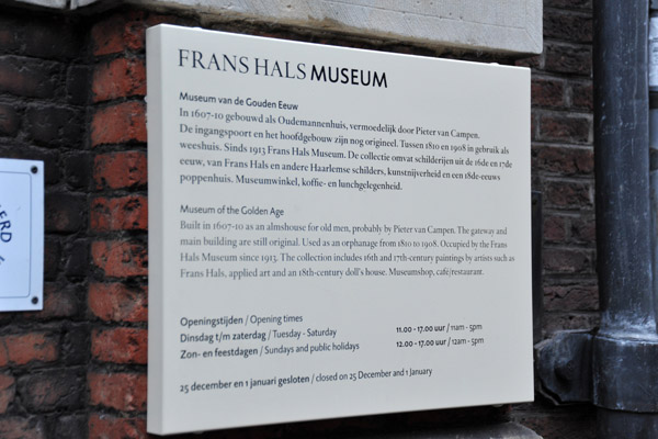 Frans Hals Museum, established in 1913