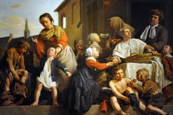 Receiving Children in the Children's Charity Home, Jan de Bray, 1663