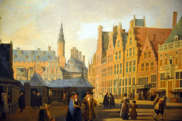 The Fish Market at Haarlem, Gerrit Adriaensz Berckheyde, 1692