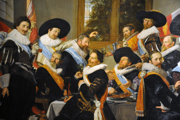 Maaltijd van Officeren van de Cluveniersdoelen, Frans Hals, 1627