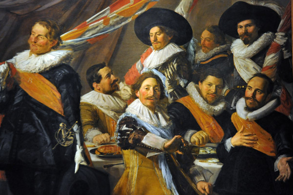 Maaltijd van de officieren van de Sint-Jorisschutterij, Frans Hals, 1624-1627