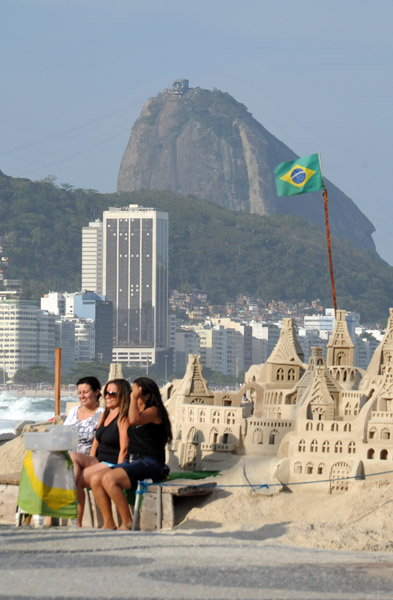 Sandcastle with Sugarloaf Mountain, Copacabana