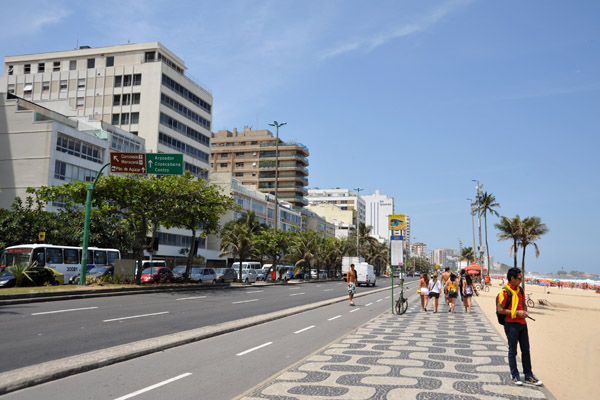 Waterfront avenue with mosaic sidewalk, Ipanema