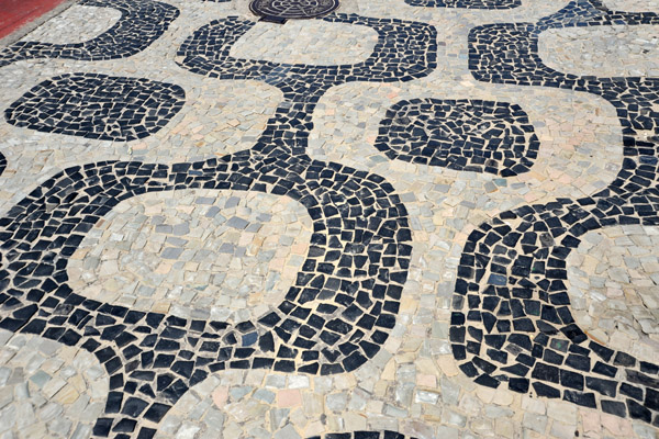 Detail of the mosaic sidewalk, Ipanema