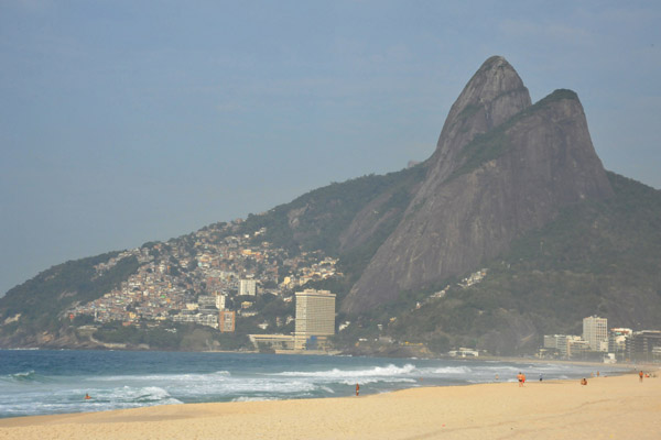 Ipanema Beach looking west - Morro Dois Irmos (Two Brothers Hill)