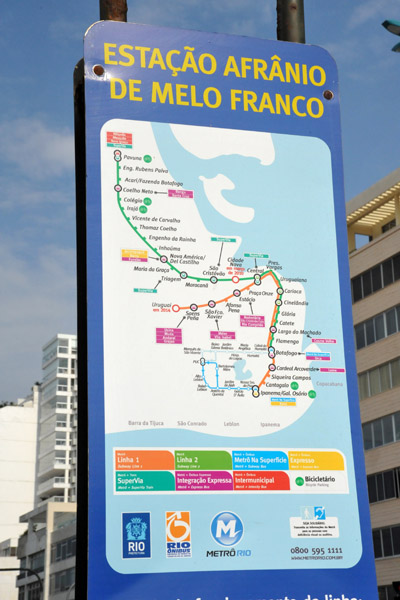 Rio de Janeiro public transportation map