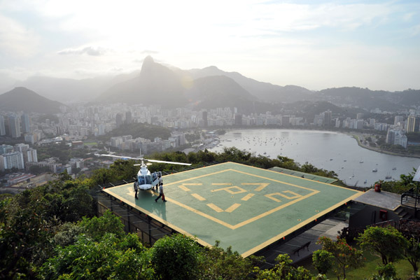 Helicopter tours of Rio and Corcovado depart from the Morro da Urca helipad