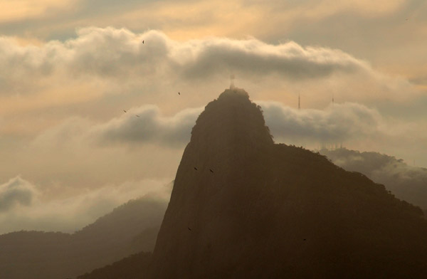 Late afternoon view of Corcovado from Morro da Urca