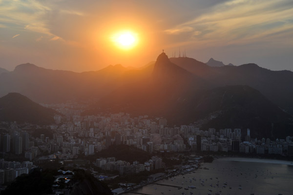 Rio de Janeiro sunset from Sugarloaf