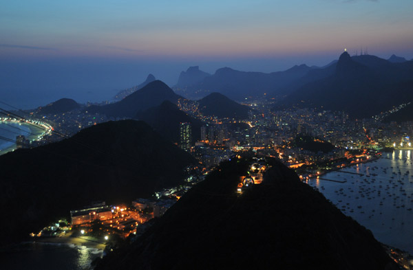 Rio de Janeiro at night from Sugarloaf